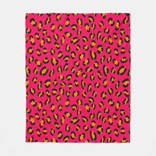 Colorful jaguar skin seamless pattern, animal art. fleece blanket