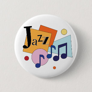 Colorful Jazz Modern Art Design 2 Inch Round Button