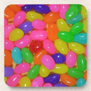 Colorful jellybean candy coaster