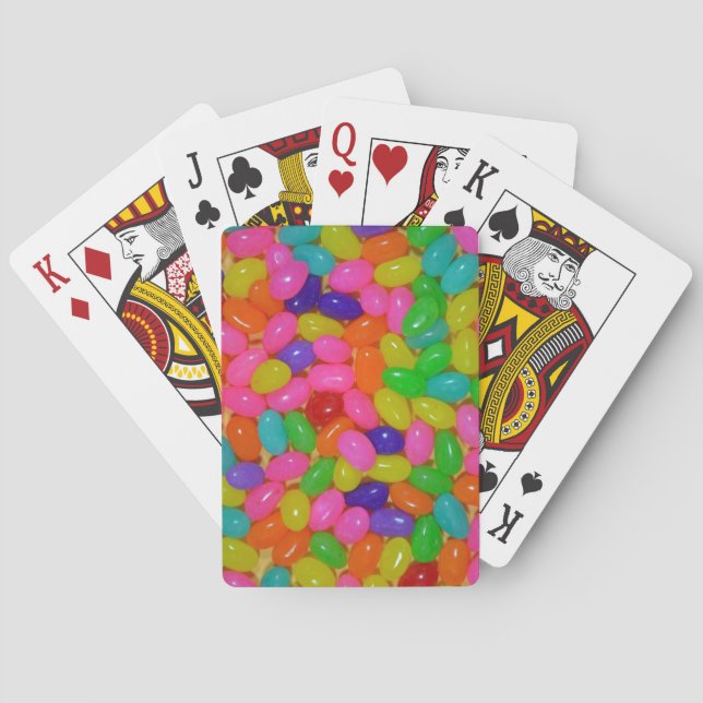 Colorful jellybean candy playing cards (Back)