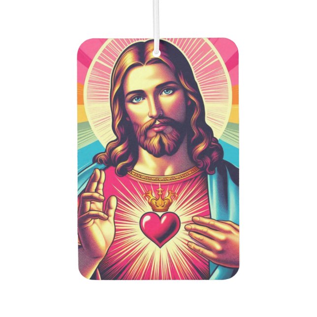 Colorful Jesus air freshener! Freshener (Front)