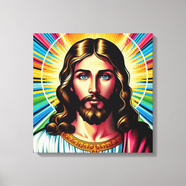 Colorful Jesus canvas art! Print (Front)