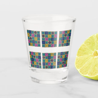 Colorful Jewel-Tone Tile Shot Glass