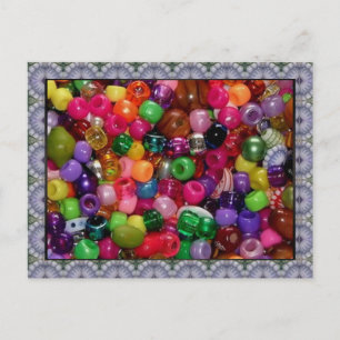 Colorful Jewelry Beads Postcard