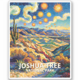 Colorful Joshua Tree Keys View Van Gogh Landscape