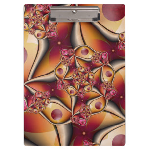 Colorful Joy Abstract Red Orange Fantasy Fractal Clipboard
