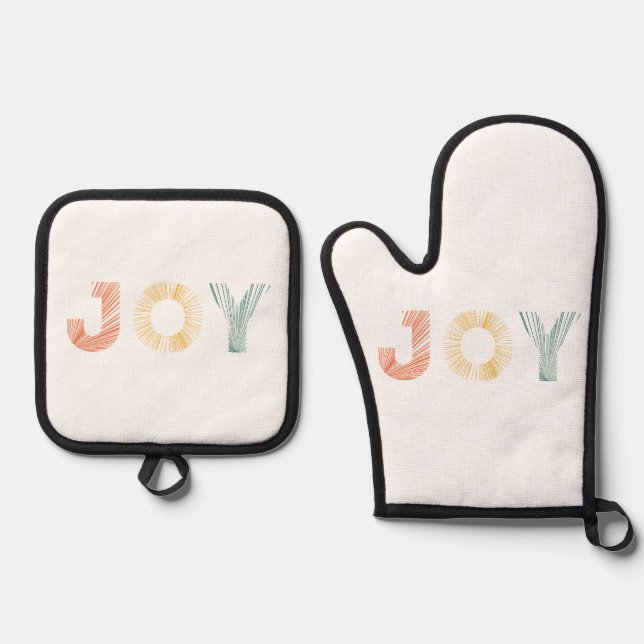 Colorful Joy Oven Mitt & Pot Holder Set (Front)
