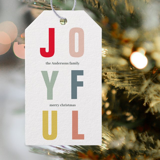 Colorful Joyful Holidays Gift Tags (Creator Uploaded)