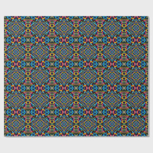 Colorful Kaleidoscope Mandala Design Mug, Pillow Wrapping Paper