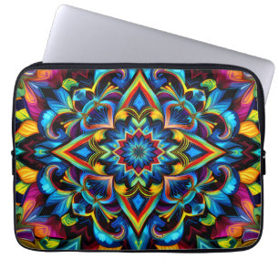 Colorful Kaleidoscope Mandala iPhone 14 Funda Laptop Sleeve