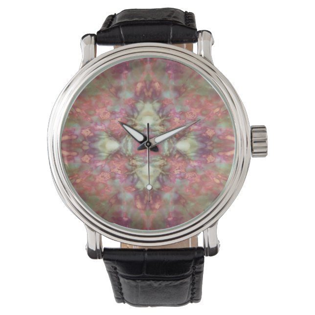 Colorful kaleidoscope pattern watch (Front)
