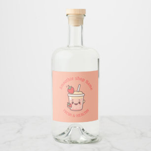 Colorful Kawaii Sweet yogurt Smoothies fruit Juice Liquor Bottle Label
