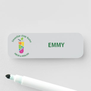 Colorful Kawaii Sweet yogurt Smoothies fruit Juice Name Tag