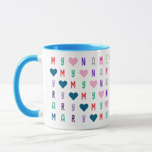Colorful Kids 16 Personalized Letters or Numbers Mug
