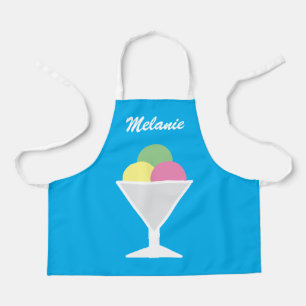 Colorful kid's apron with big ice cream sorbet