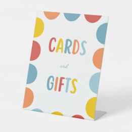 Colorful Kids Birthday Cards and Gifts Sign