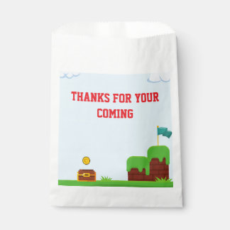 colorful kids video game birthday party Favor Bags