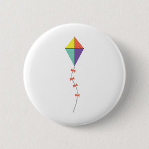 Colorful Kite 2 Inch Round Button