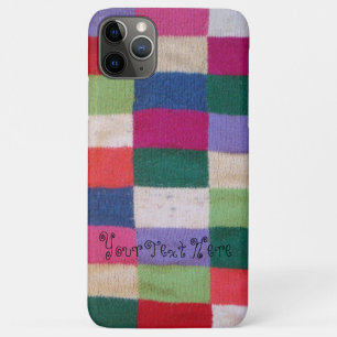 colorful knitted patchwork squares fun vintage iPhone 11 pro max case