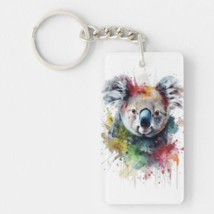Colorful Koala: A vibrant illustration Keychain