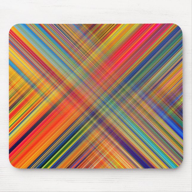Colorful Kriss Kross Pattern Plaid Mouse Pad (Front)