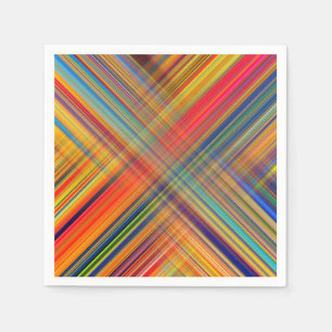 Colorful Kriss Kross Pattern Plaid Napkin