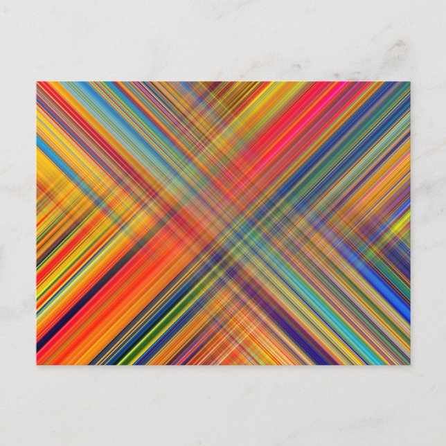 Colorful Kriss Kross Pattern Postcard (Front)