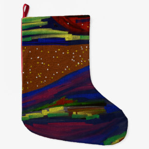 Colorful Landscape Christmas Stocking
