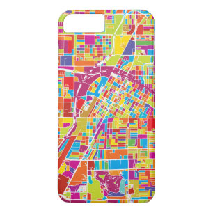 Colorful Las Vegas, Nevada Map iPhone 8 Plus/7 Plus Case