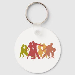 Colorful Latin Dancers Keychain