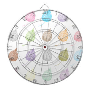Colorful leaves pattern dartboard