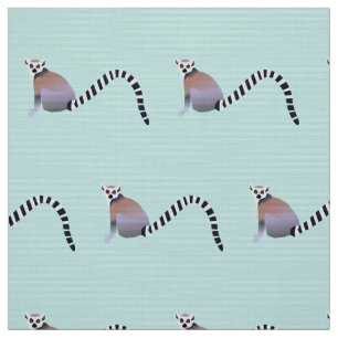COLORFUL LEMUR PATTERN DESIGN FABRIC