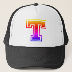 Colorful Letter "T"  Trucker Hat