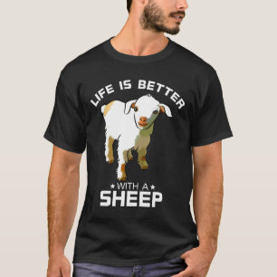 Colorful Life Is Better With A Sheep Cool Farm Ani T-Shirt