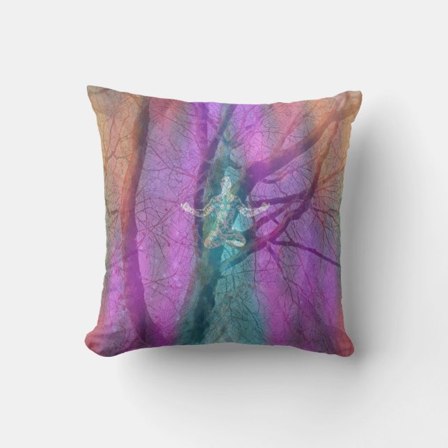 Colorful Life Throw Pillow (Front)