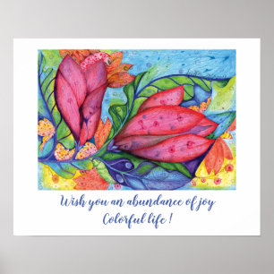 Colorful life wish poster