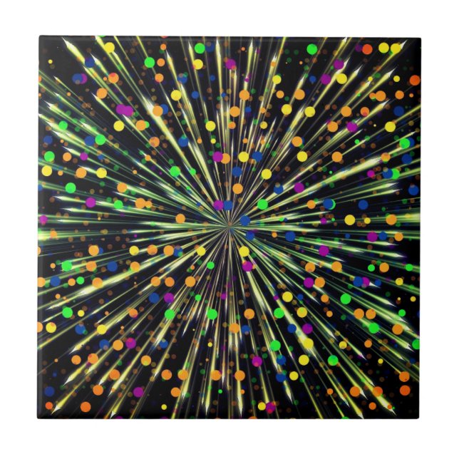 Colorful Lights Ceramic Tile Beautiful (Front)