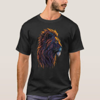 Colorful Lion Illustration Pride Animal Strong Gra