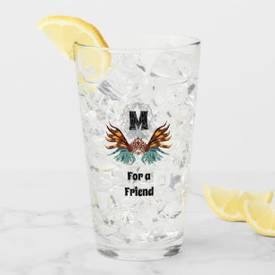 Colorful Lionfish Monogram Glass