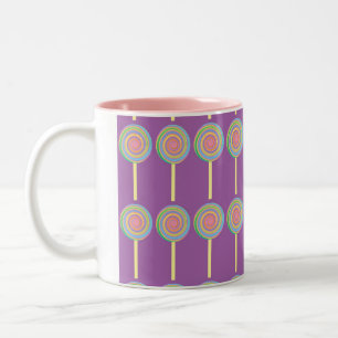Colorful lollipop design coffee mug