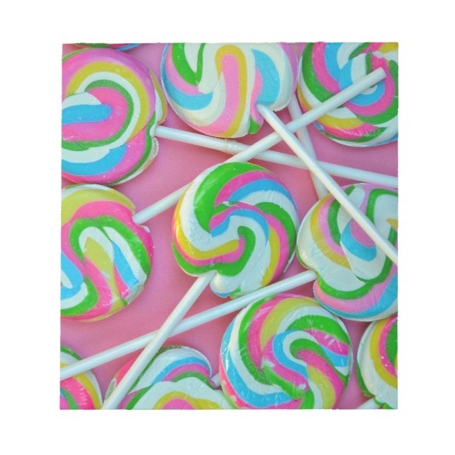Colorful lollipops pattern notepad (Front)