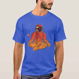 Colorful Lotus Meditating Astronaut Meditation Out T-Shirt