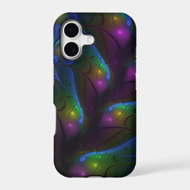 Colorful Luminous Abstract Modern Trippy Fractal (Verso)