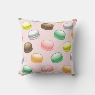 Colorful Macarons Throw Pillow