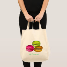 Colorful Macarons watercolor art funky
