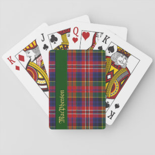 Colorful MacPherson Tartan Plaid Playing Cards
