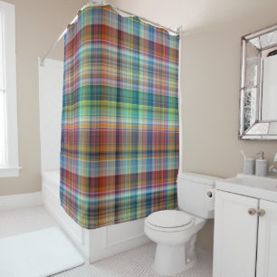 Colorful Madras Plaid Stripe Pattern
