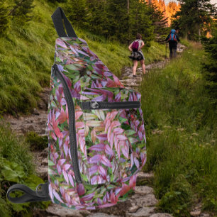 Colorful Mahonia Leaves Floral Sling Bag