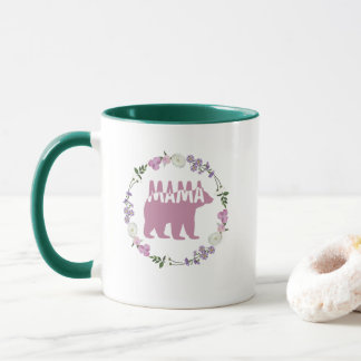 Colorful Mama Bear Silhouette Art Mug