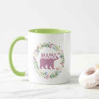 Colorful Mama Bear Silhouette Art Mug